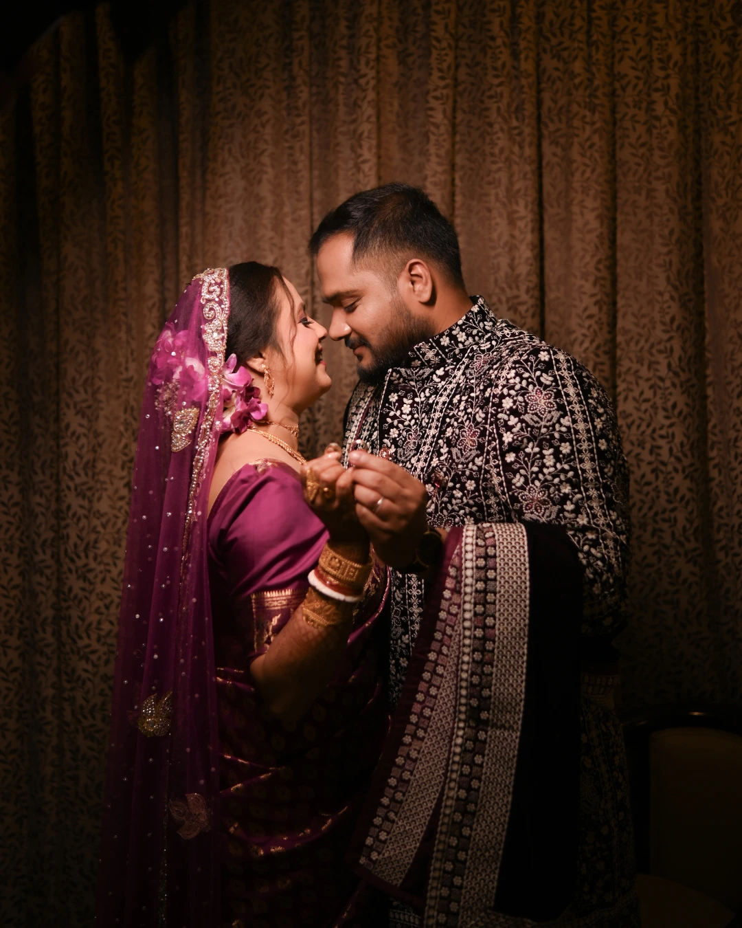 Bengali couple during reception