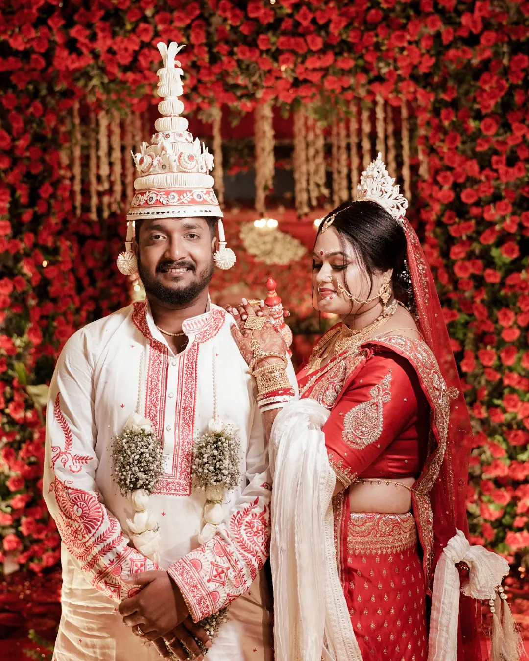 Bengali couple on their wedding day